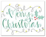 Handwritten "Merry Christmas" Canvas Wall Art, 20"x16"