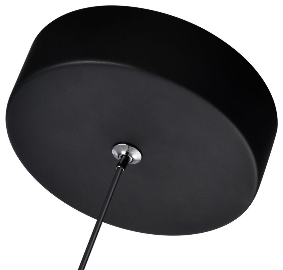 Ravello 5" ETL Certified Integrated LED Pendant Lighting Fixture, Black