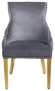 The Tuft Dining Chair, Gray, Velvet, Set of 2