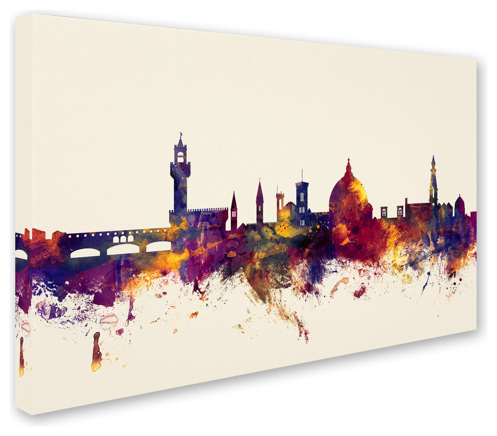 Michael Tompsett 'Florence Italy Skyline' Canvas Art, 24"x16"