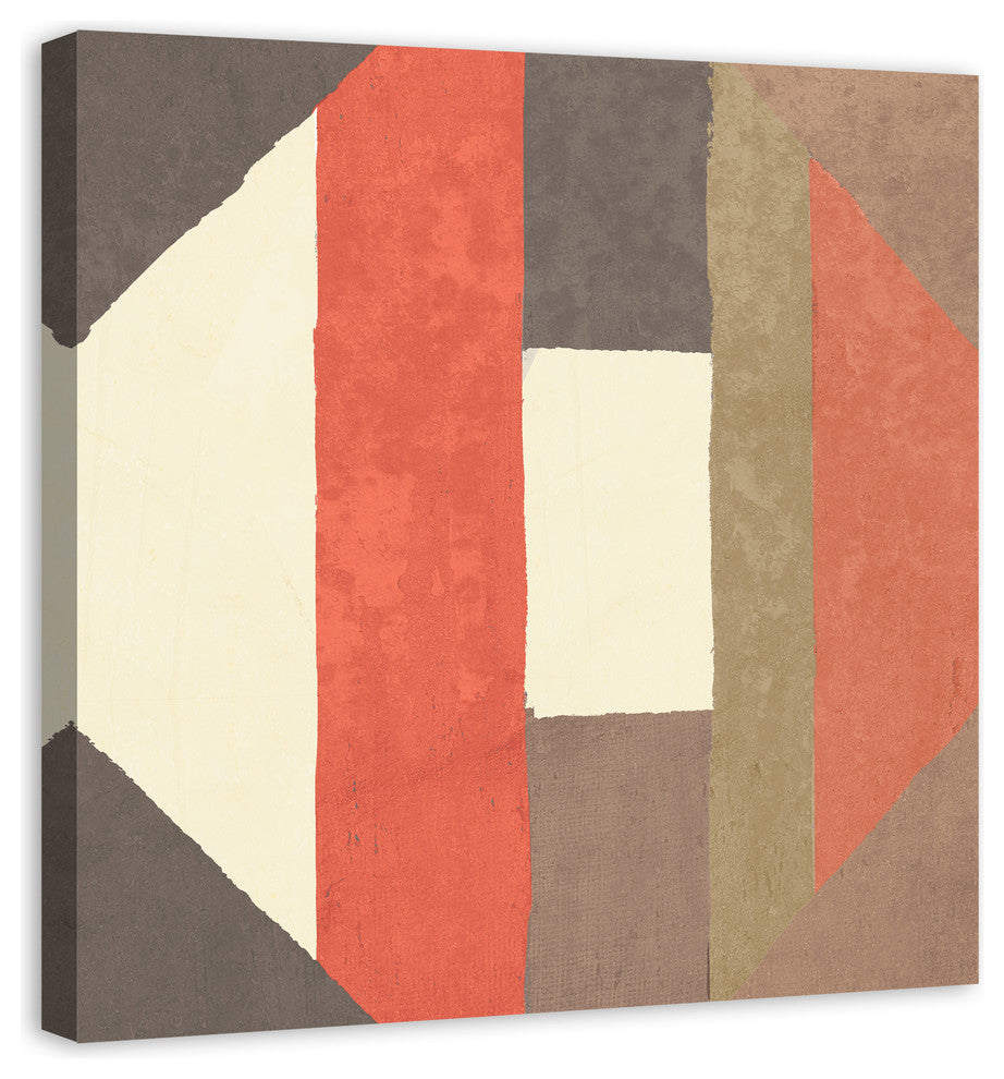 Pink Geometric 36x36 Canvas Wall Art