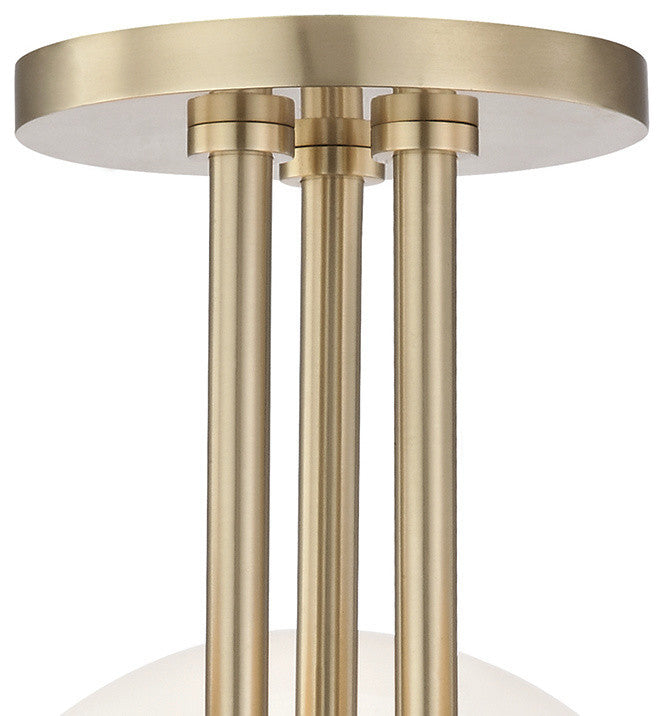Stella 3-Light Semi-Flush Mount, Finish: Aged Brass