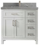 Cambridge 36 Center Sink Bath Vanity in Coventry Gray 2" Piatra Gray
