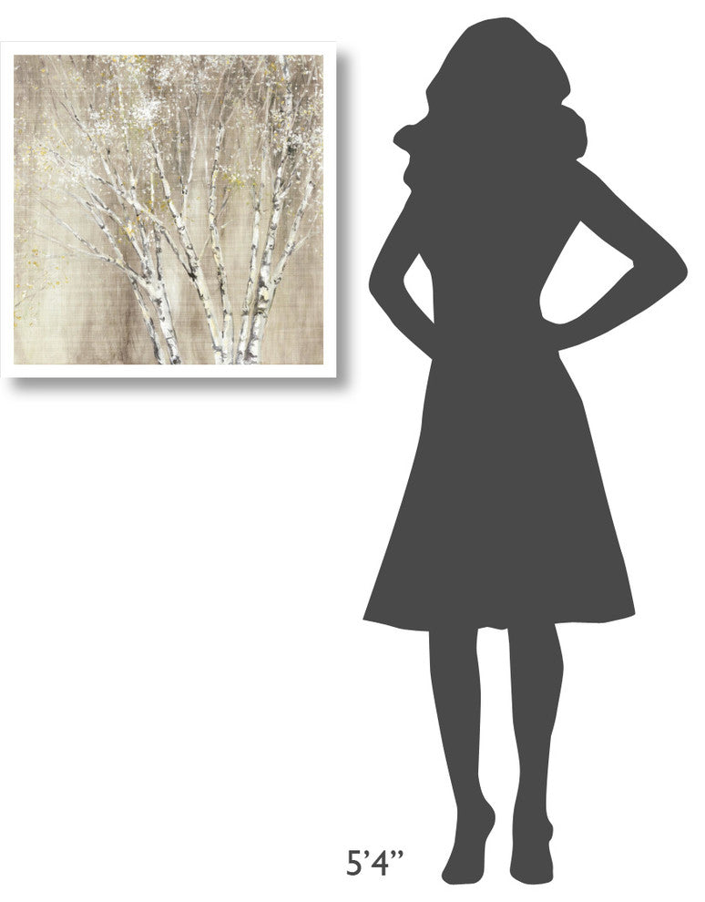 "Blue Birch Neutral" Digital Paper Print by Julia Purinton, 26"x26"