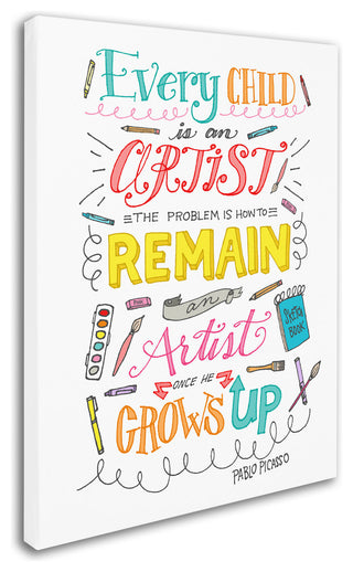 Elizabeth Caldwell 'Every Child Is An Artist' Canvas Art, 14x19