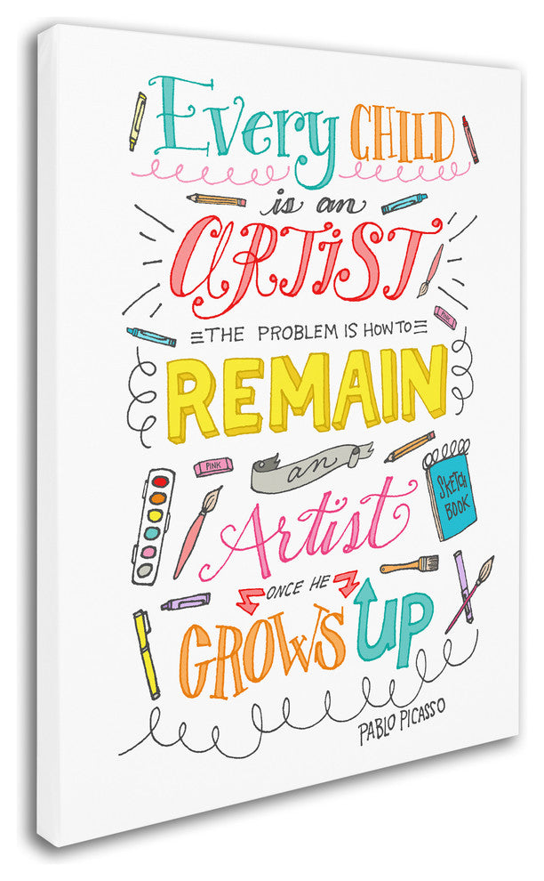 Elizabeth Caldwell 'Every Child Is An Artist' Canvas Art, 14x19