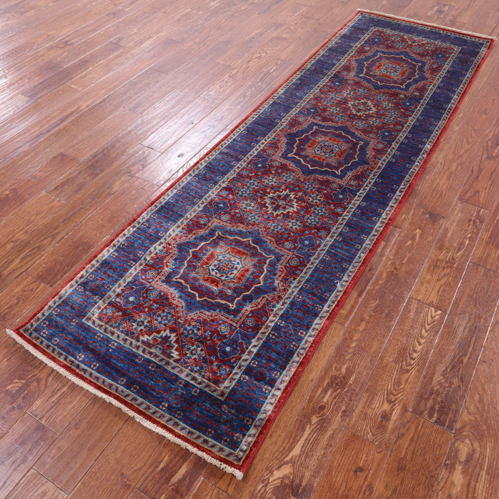 Runner Mamluk Hand Knotted Rug 2' 8" X 8' 7" - Q12287