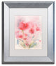 Sheila Golden 'Pink Reverie' Matted Framed Art, Silver Frame, White, 14x11