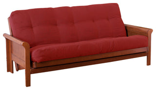 Blazing Needles Renewal 8" Twill Full Futon Mattress, Ruby Red