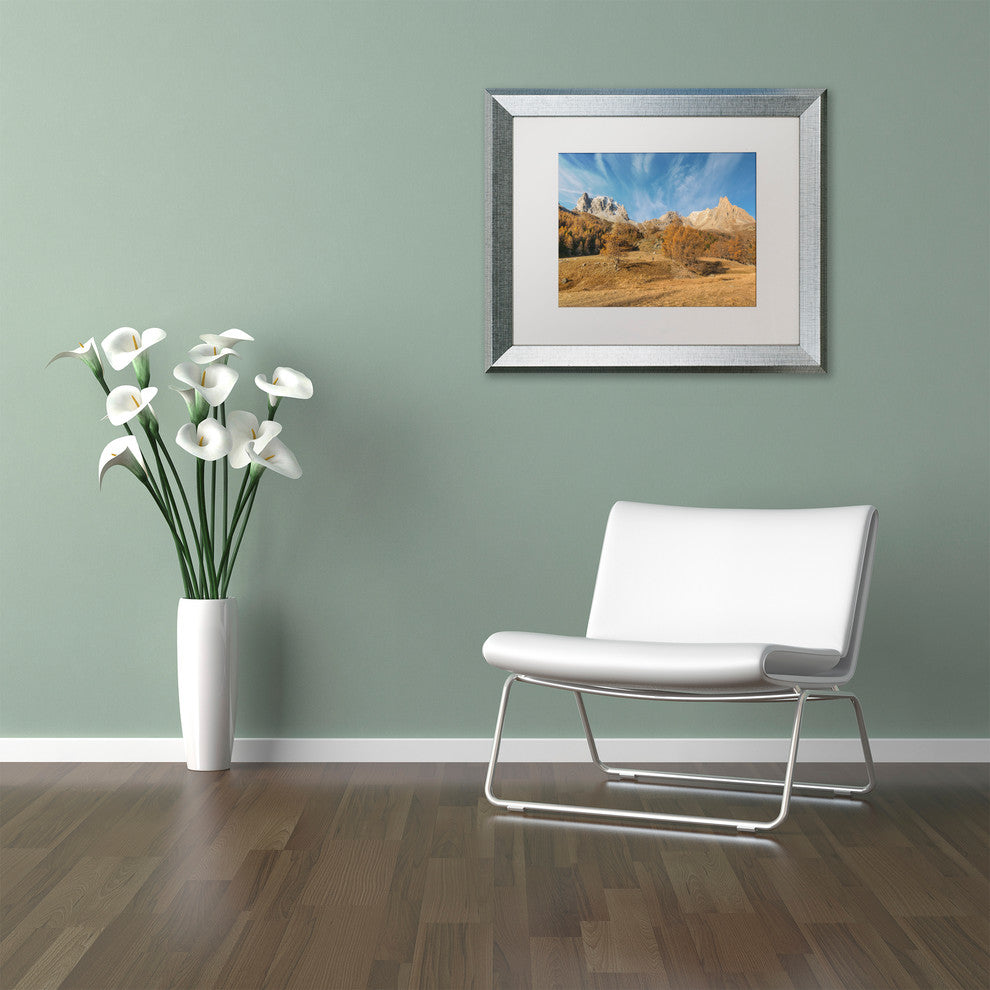 Mathieu Rivrin 'Autumn Is Coming' Matted Framed Art, Silver Frame, White, 20x16