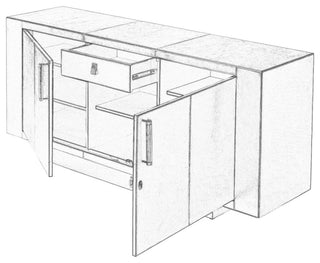 Butler Francois Gold Leather Buffet