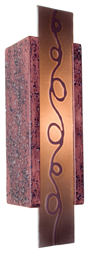 Squiggle Wall Sconce, Plum Jam and Amethyst, Bulb Type: E12