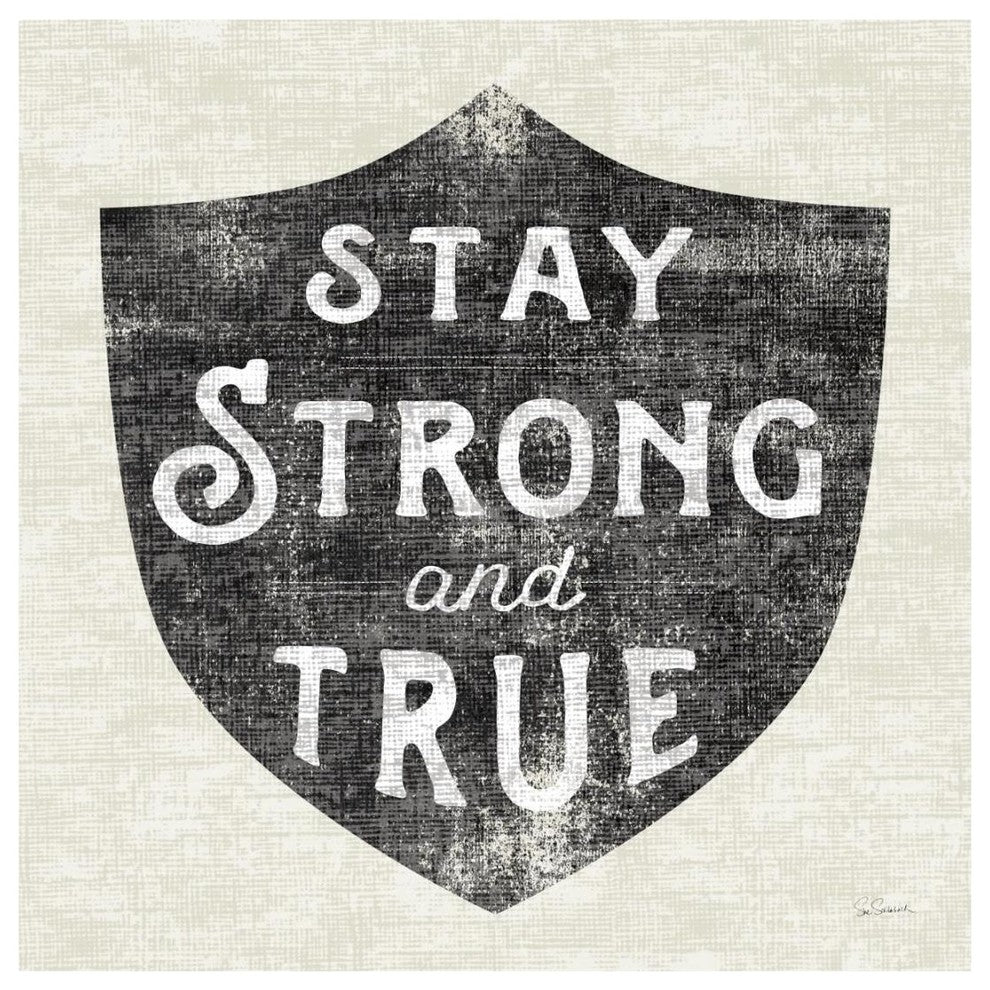 "Stay Strong Black" Digital Paper Print by Sue Schlabach, 20"x20"