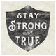 "Stay Strong Black" Digital Paper Print by Sue Schlabach, 20"x20"