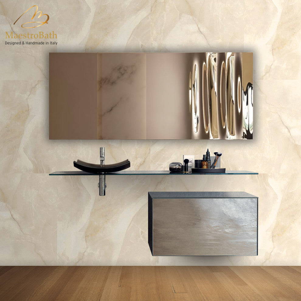 Onda Luxury Crystal Double Bathroom Vanity Mirror