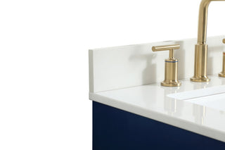 Home Living 19" Midcentury Modern Blue-Light Bathroom Vanity