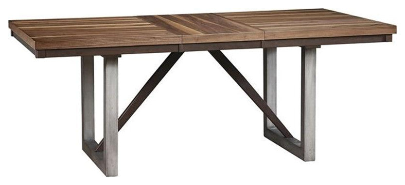 Pemberly Row 7-piece Wood Dining Room Set Natural Walnut and Gray