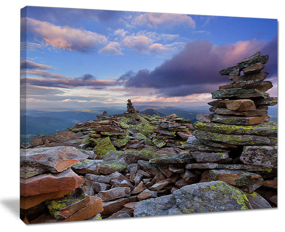 "Piled Stones in Summer Mountains" Landscape Photo Wall Art, 40"x30"