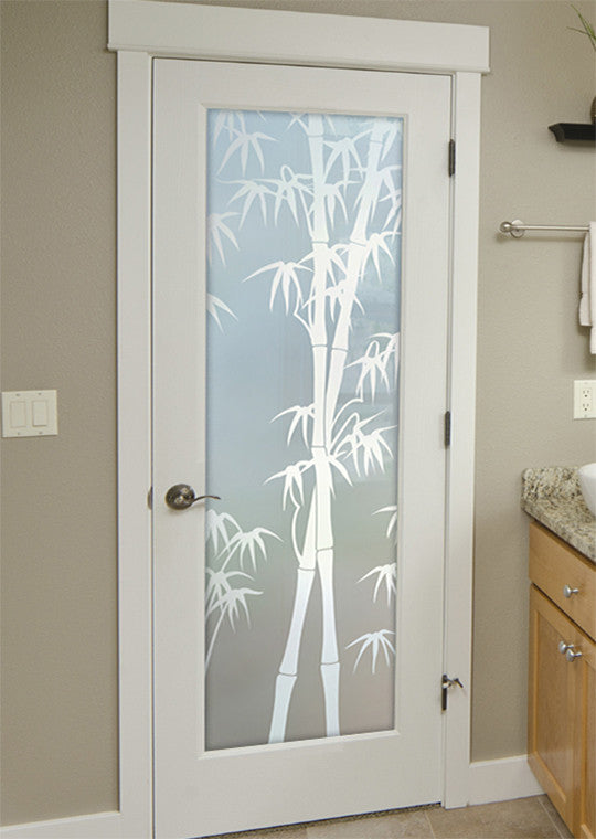 Interior Prehung Door or Interior Slab Door - Bamboo Shoots - Primed - 30" x...