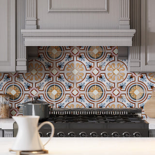 Vaudeville Octagon Deco Diglas, Taco Nacar Porcelain Floor/Wall Tile