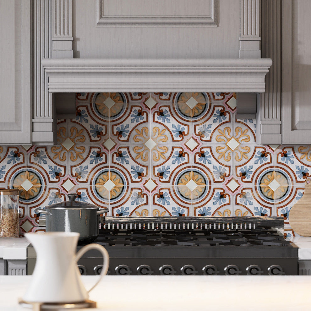 Vaudeville Octagon Deco Diglas, Taco Nacar Porcelain Floor/Wall Tile