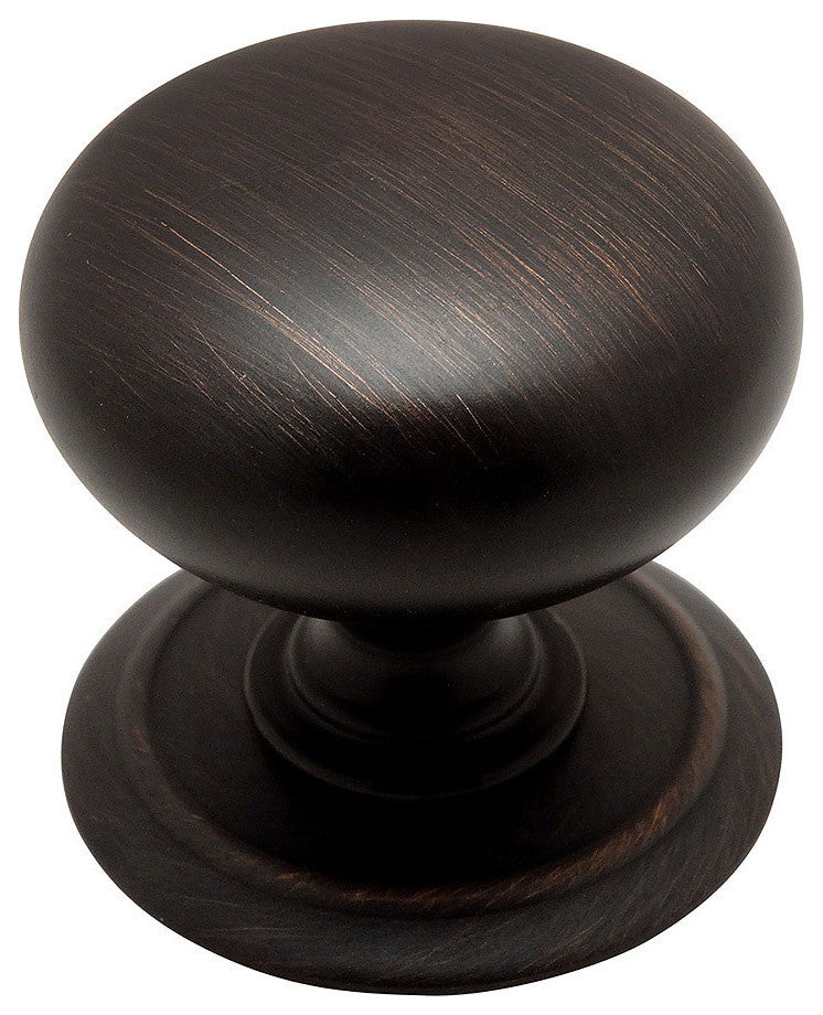Round Cabinet Knob With Backplate, Set of 25, Oil Rubbed Bronze