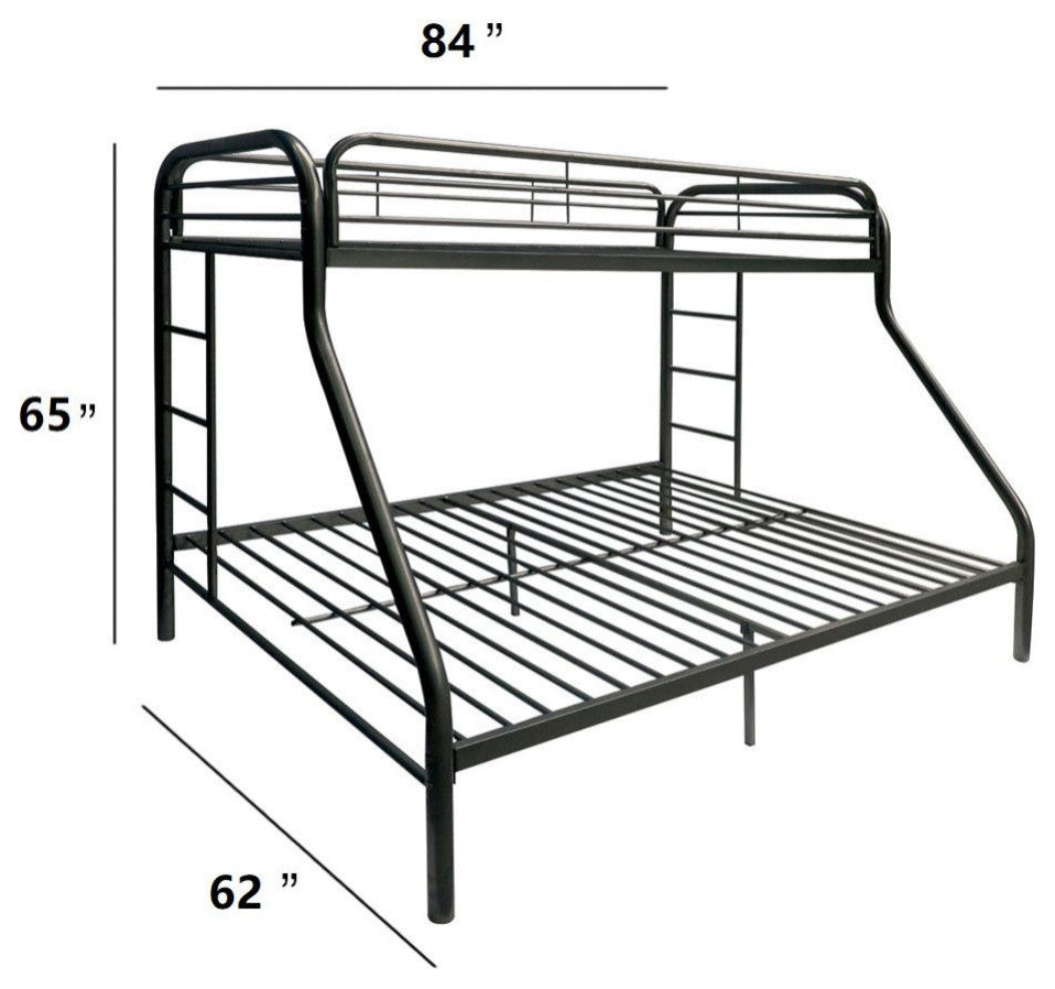 Acme Tritan Twin XL/Queen Bunk Bed Black