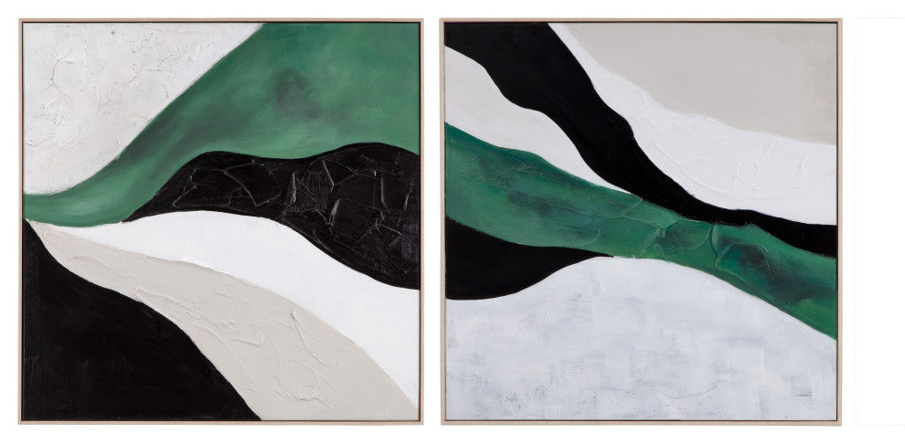 Illuminate Framed Canvas - Set of 2 - White Wash Frame