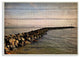 Rock Path Ocean Plank Photography Oversized Wall Plaque Art, 13"x19"