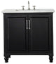 36" Wood Sink Vanity With Quartz Top-No Faucet