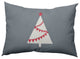 Garland Tree Decorative Throw Pillow, Mid Gray, 14"x20"