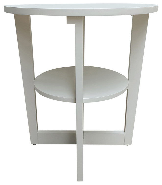 X-Base End Table Decorative Side Table Accent, White