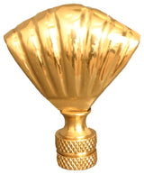 Royal Designs Seashell Lamp Finial, Polished Brass