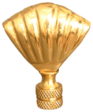 Royal Designs Seashell Lamp Finial, Polished Brass
