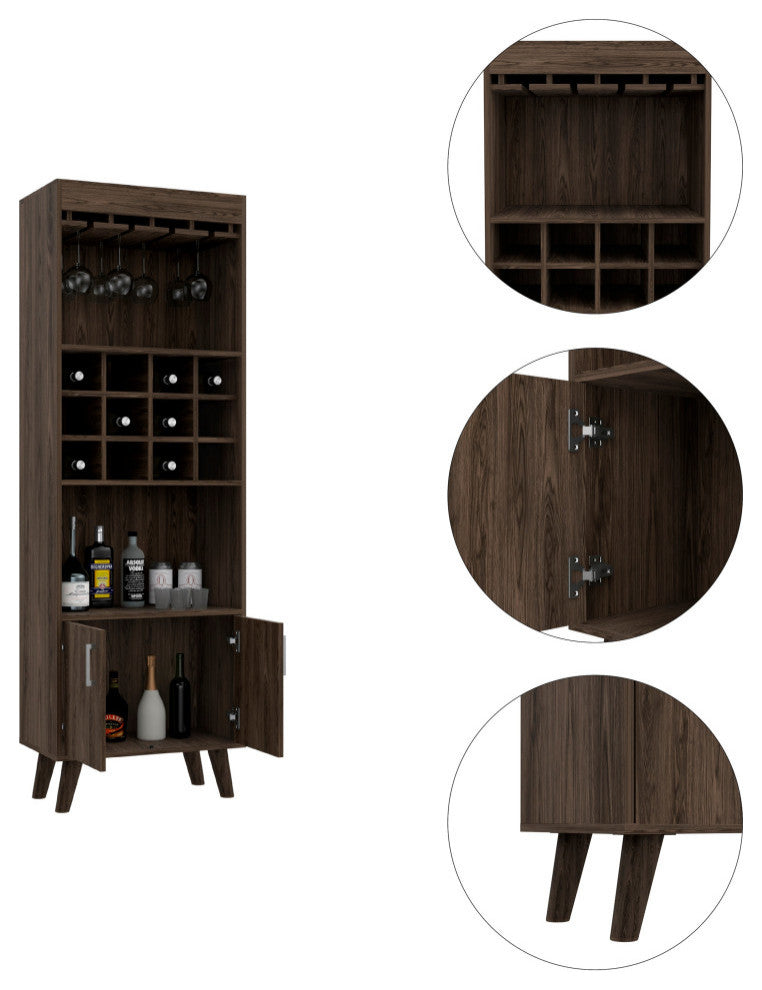 Edessa Bar Cabinet Dark Walnut