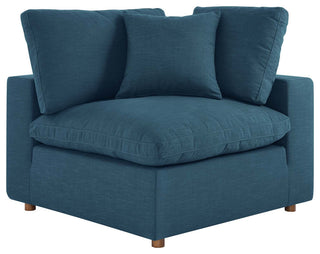 Commix Down Filled Overstuffed 6 Piece Sectional Sofa Set Azure