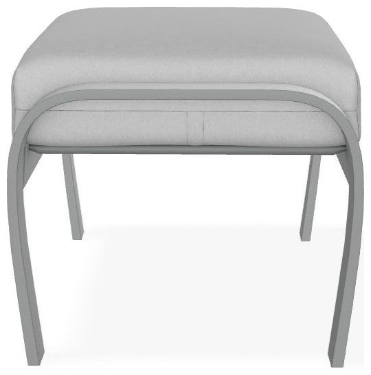 Belle Isle Cushion Outdoor Ottoman, Dazzle/Graphite