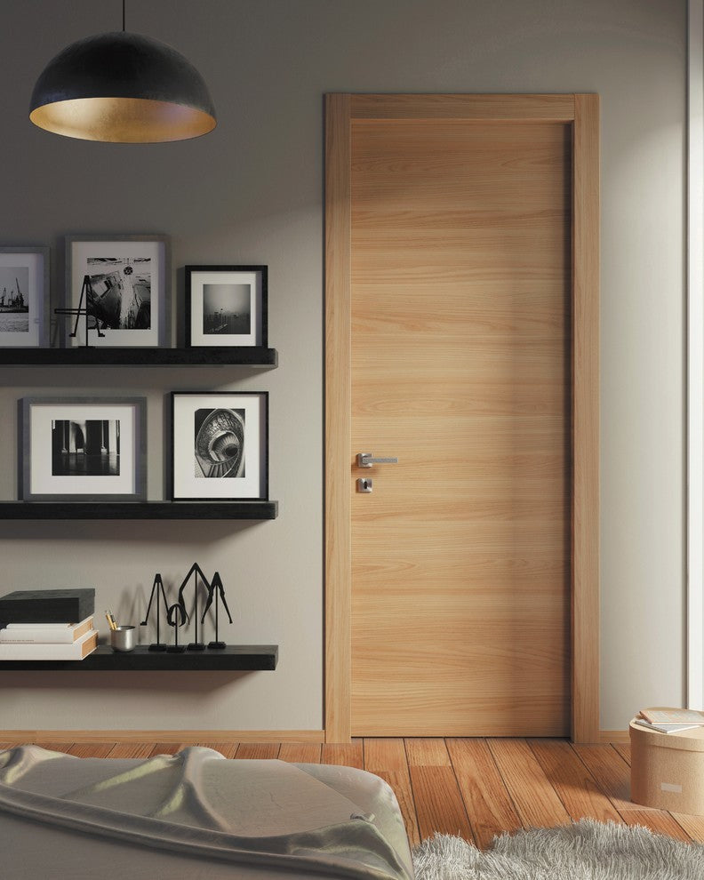 Panel Eco-Veneer Modern Door Slab 28 x 80 | Planum 0010 Honey Ash