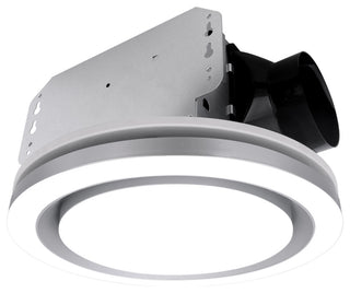 Bathroom Exhaust Fan with Light 90 CFM 1.5 Sones Dimmable Light & Night Light, Silver