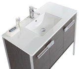 Oakville Bath Vanity, Ceramic Sink, Black Coal Oak, 42 Inch, Chrome Hardware