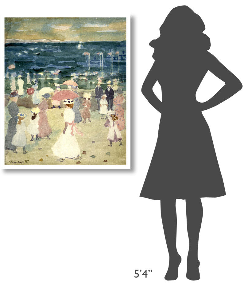 "Sunday on the Beach, ca. 1896-1898" Paper Art, 32"x38"