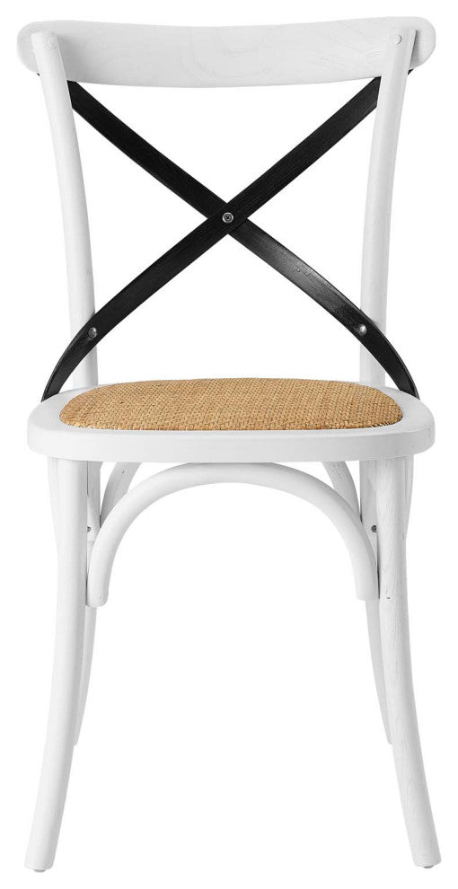 Gear Dining Side Chair, White Black
