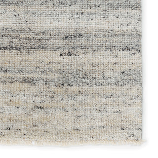 Jaipur Living Origin Knotted Solid Area Rug, White and Gray, 6'x9'