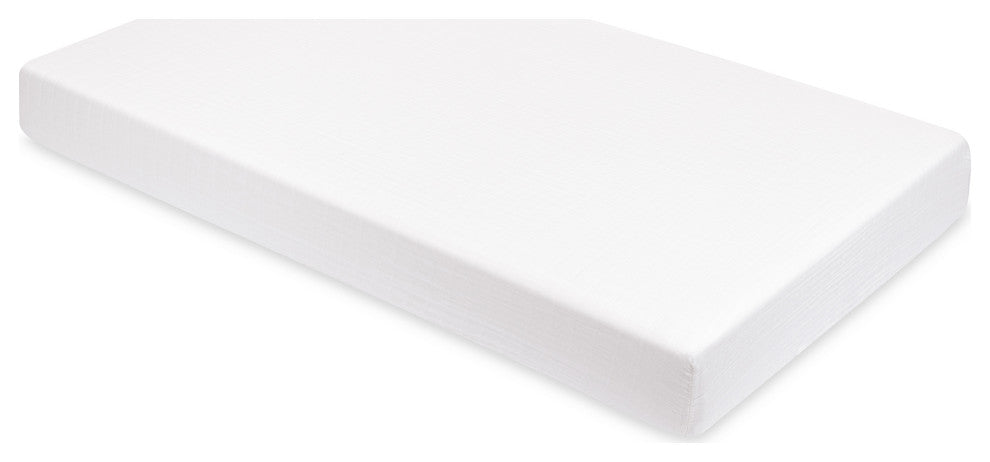 Crib Sheet, GOTS Certified Organic Muslin Cotton, White