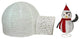 Pre-Lit Penguin and Igloo Outdoor Christmas Outdoor Decoration 45", 2-Piece Set