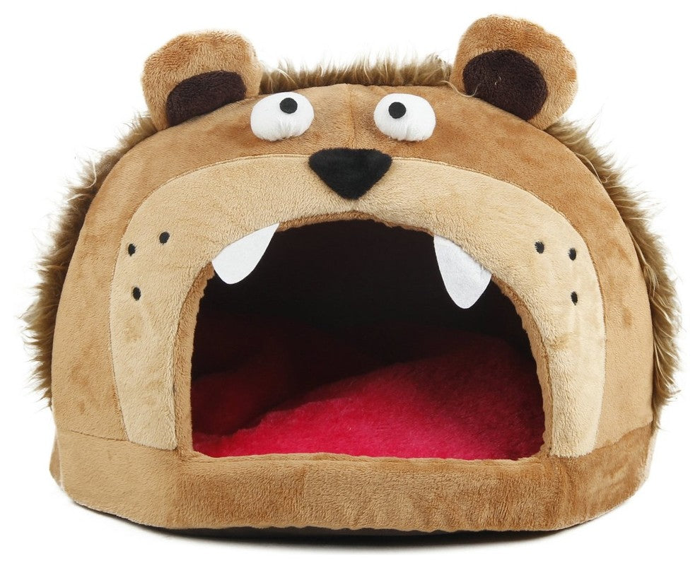 Roar Bear Snuggle Plush Polar Fleece Pet Bed