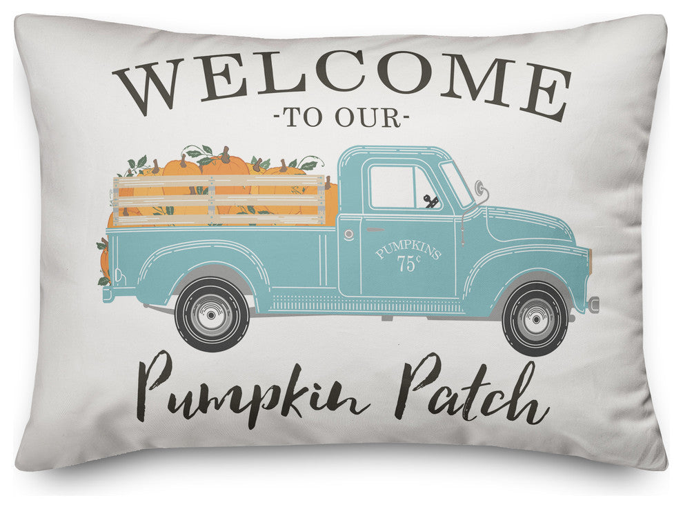 Welcome to Our Pumpkin Patch Throw Pillow
