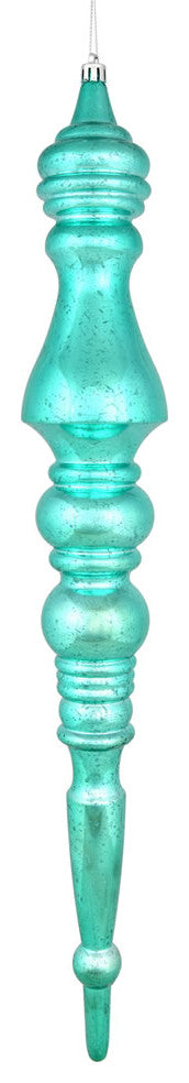 Vickerman N190942D 20" Teal Mercury Finial, Pack of 2
