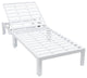 Chelsea White Chaise Lounge Chairs With Side Table, Black