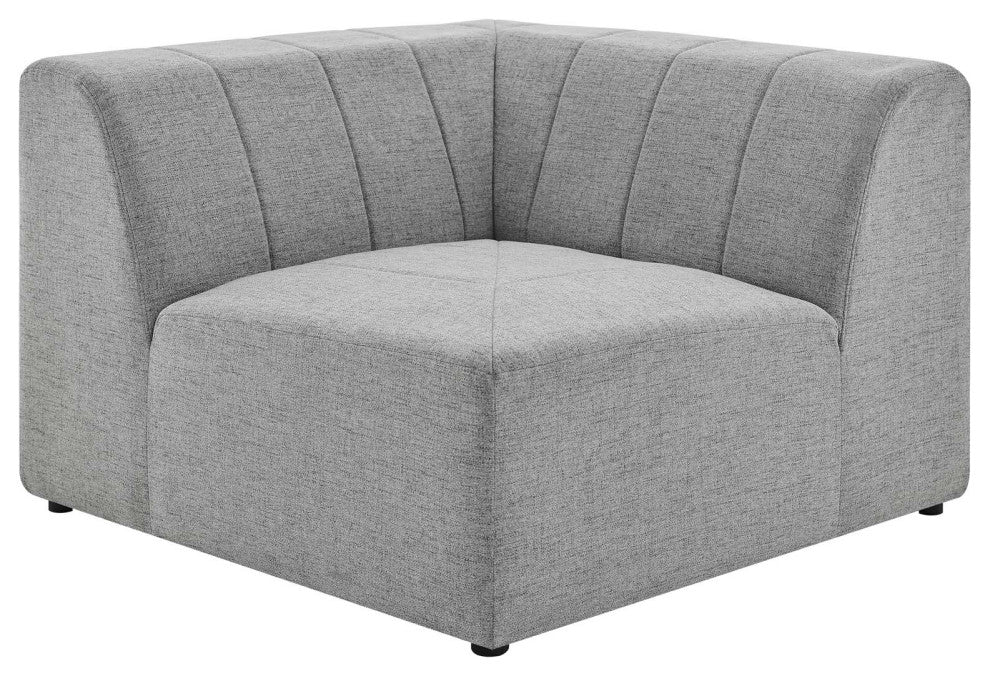 Bartlett Upholstered Fabric 8-Piece Sectional Sofa, Light Gray